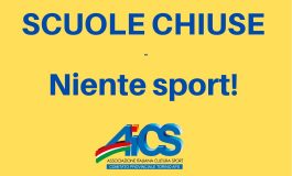 Scuole chiuse - NIENTE SPORT!