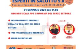 LUNEDÌ 31 GENNAIO, INCONTRO FORMATIVO "REGIMI FISCALI APS E RIFORMA DEL TERZO SETTORE"