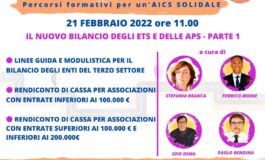 FORMAZIONE LUNEDÌ 21 FEBBRAIO "IL NUOVO BILANCIO DEGLI ETS E DELLE APS - PARTE 1"