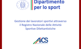 Lavoro sportivo, guida pratica per la gestione attraverso il RASD – REGISTRO delle attività sportive dilettantistiche