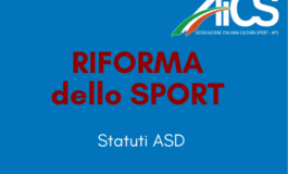 Riforma sport e Statuti ASD, proroga a giugno