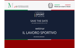 Webinar gratuito sul lavoro sportivo a cura dei Ministeri dello sport e del lavoro