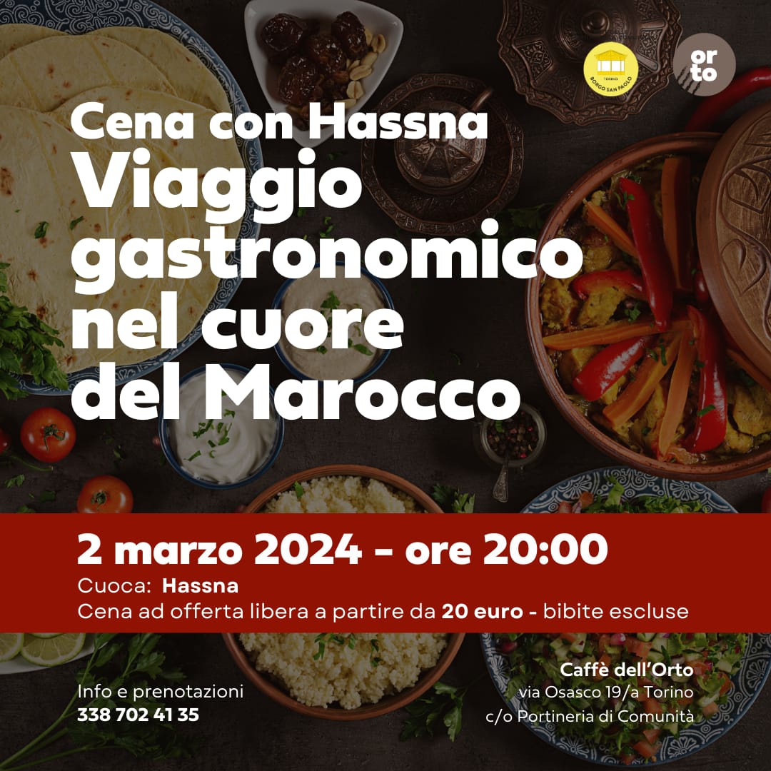 Cena con Hassna – Caffè dell’Orto Torino