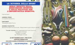 Giovedì 12 settembre evento "La Riforma dello sport: quale impatto sulle Associazioni sportive e sulle politiche per l’impiantistica sportiva"